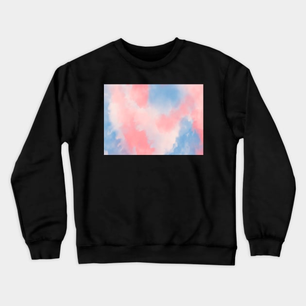 Blue & Pink Tide Dye Crewneck Sweatshirt by Merchmatics